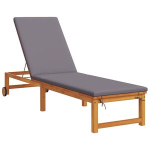 vidaXL Șezlong Lemn Solid de Acacia Maro