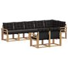 vidaXL Set de canapele de exterior 8 buc. Alb și negru
