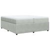 vidaXL Pat box spring cu saltea, gri deschis, 200x200 cm, catifea