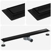 vidaXL Scurgere de duș 2 &icirc;n 1 cu sifon 360&deg; Negru 80 cm