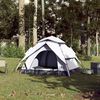 vidaXL Cort de camping 3 persoane, alb opac, setare rapidă, țesătură