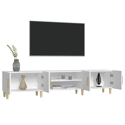 vidaXL Comodă TV, alb, 180x31,5x40 cm, lemn prelucrat