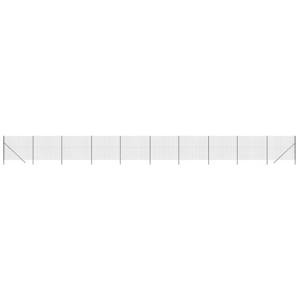 vidaXL Gard plasă de s&acirc;rmă, antracit, 2,2x25 m, oțel galvanizat