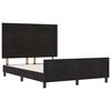 vidaXL Pat cu arcuri cu headboard Negru 140 x 200 cm Catifea