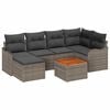 vidaXL Set de canapele pentru grădină 7 pcs Gri poliratan