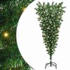 vidaXL Brad de Crăciun artificial cu design pe dos, pre-luminat, set cu bile