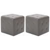 vidaXL Noptiere, 2 buc., gri, 30x30x30 cm, piele ecologică