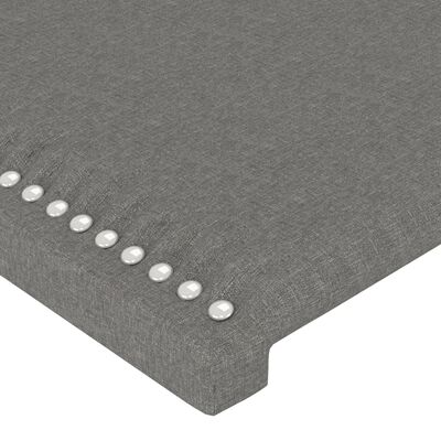 vidaXL Tăblie de pat cu aripioare gri închis 83x23x78/88 cm textil