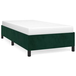 vidaXL Cadru de pat fără saltea, verde &icirc;nchis, 90x190 cm, catifea