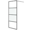 vidaXL Perete cabină duș walk-in negru 80x195 cm sticlă ESG semi-mată