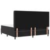 vidaXL Pat cu arcuri cu headboard Negru 200 x 200 cm Catifea