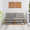 vidaXL 2 Bucată Canapea Medie pentru Exterior Lemn Solid de Acacia