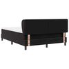 vidaXL Pat cu arcuri cu saltea cu headboard Negru 140 x 200 cm Catifea