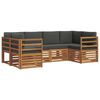 vidaXL Set de canapele de exterior 6 buc. Natural și Antracit