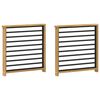 vidaXL Modul cotiere 2 pcs Alb 60 x 6 x 61 cm Lemn Solid de Acacia