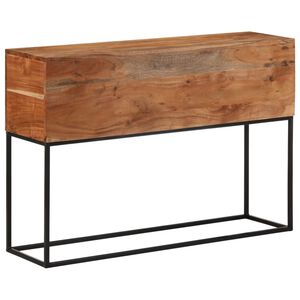 vidaXL Masă consolă, 110x30x75 cm, lemn masiv de acacia și fier