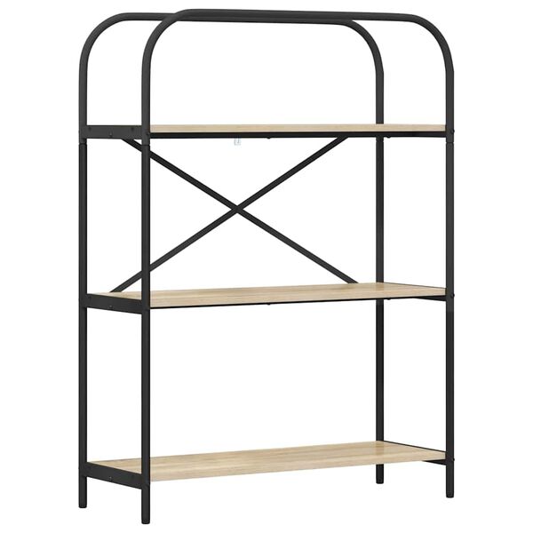 vidaXL Raft pentru cărți Stejar Sonoma 80 x 30 x 109 cm Lemn compozit