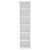vidaXL Dulap CD-uri, alb, 21x20x88 cm, lemn compozit