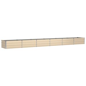 vidaXL Jardinieră Creme 600 x 80 x 45 cm Oțel