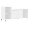 vidaXL Comodă TV, alb, 100x35x55 cm, lemn prelucrat
