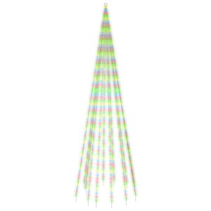 vidaXL Brad de Crăciun pe catarg, 732 LED-uri, multicolor, 500 cm