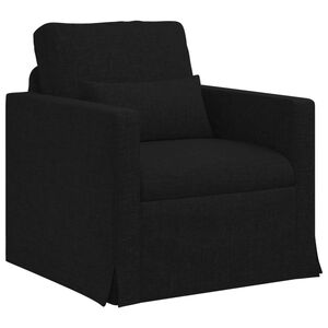 vidaXL Canapea Negru 78 x 78 x 80 cm țesătură