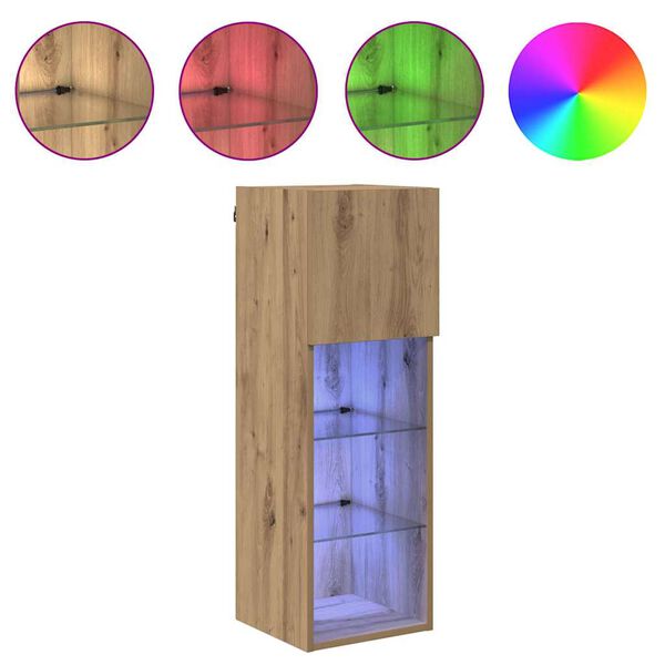 vidaXL Sistem de TV montat pe perete Stejar Artizanal Lemn compozit