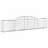 vidaXL Coșuri gabion arcuite, 13 buc., 300x30x60/80cm, fier galvanizat