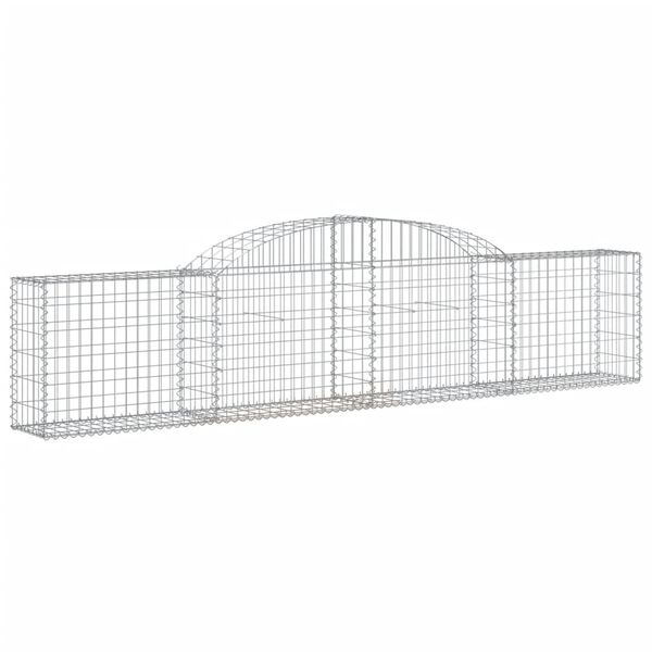 vidaXL Coșuri gabion arcuite, 13 buc., 300x30x60/80cm, fier galvanizat