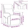 vidaXL Fotoliu recliner Crem 66.5 x 94 x 101.5 cm Poliester