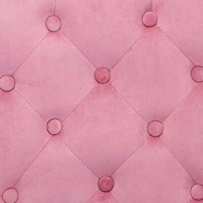 vidaXL Scaune de sufragerie, 2 buc., roz, catifea