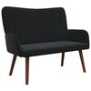 vidaXL Canapea cu 2 locuri Negru 115 x 61 x 87 cm Catifea