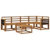 vidaXL Set de canapele de exterior 6 pcs natural Lemn Solid de Acacia
