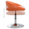 vidaXL Scaune bucătărie pivotante, 4 buc., portocaliu, piele ecologică