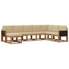 vidaXL Set de canapele de exterior cu pernă 8 pcs Natural și Bej
