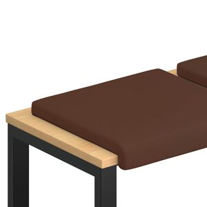 vidaXL Perna pentru bancă 2 buc. Piele artificială Maro Ad&acirc;ncime 35 cm