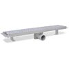 vidaXL Rigolă duș liniară, model bule, oțel inoxidabil, 630 x 140 mm