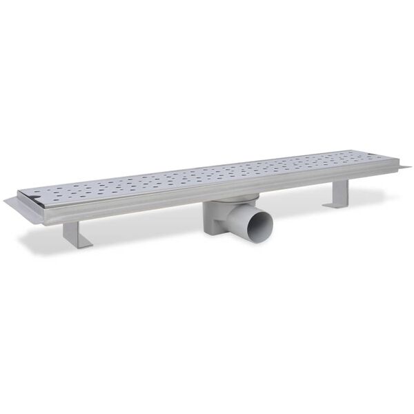 vidaXL Rigolă duș liniară, model bule, oțel inoxidabil, 630 x 140 mm