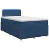 vidaXL Pat boxspring cu saltea albastru 120 x 200 cm Țesătură