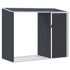 vidaXL Șopron grădină lemne de foc, antracit 245x98x159 cm oțel zincat