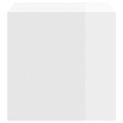 vidaXL Dulap de perete, alb extralucios, 37x37x37 cm, PAL
