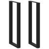 vidaXL Picioare de masă de bar &icirc;n formă de U, 2 buc., negru, 40x(110-111) cm, oțel