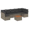 vidaXL Set canapele de grădină cu perne, 8 piese, gri, poliratan