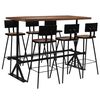 vidaXL Set mobilier de bar, 7 piese, lemn masiv reciclat