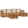 vidaXL Set de canapele de exterior 6 pcs natural Lemn Solid de Acacia