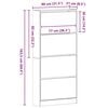 vidaXL Dulap pentru pantofi cu raft Lemn vechi 80 x 21 x 163,5 cm
