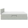 vidaXL Pat cu storage cu saltea cu headboard Gri deschis 100 x 200 cm