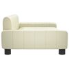 vidaXL Canapea pentru copii, crem, 90x53x30 cm, piele ecologică