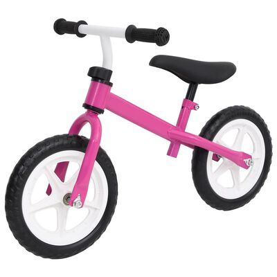 vidaXL Bicicletă pentru echilibru 9,5 inci, cu roți, roz