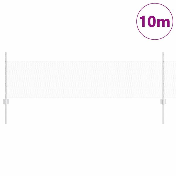 vidaXL Gard cu St&acirc;lp Argintiu 0,5 x 10 m Oțel